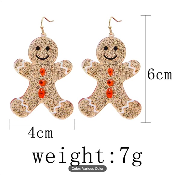 ๐ NWT- Christmas Cutie Pie Gingerbread Acrylic Earrings ๐ - Picture 4 of 4